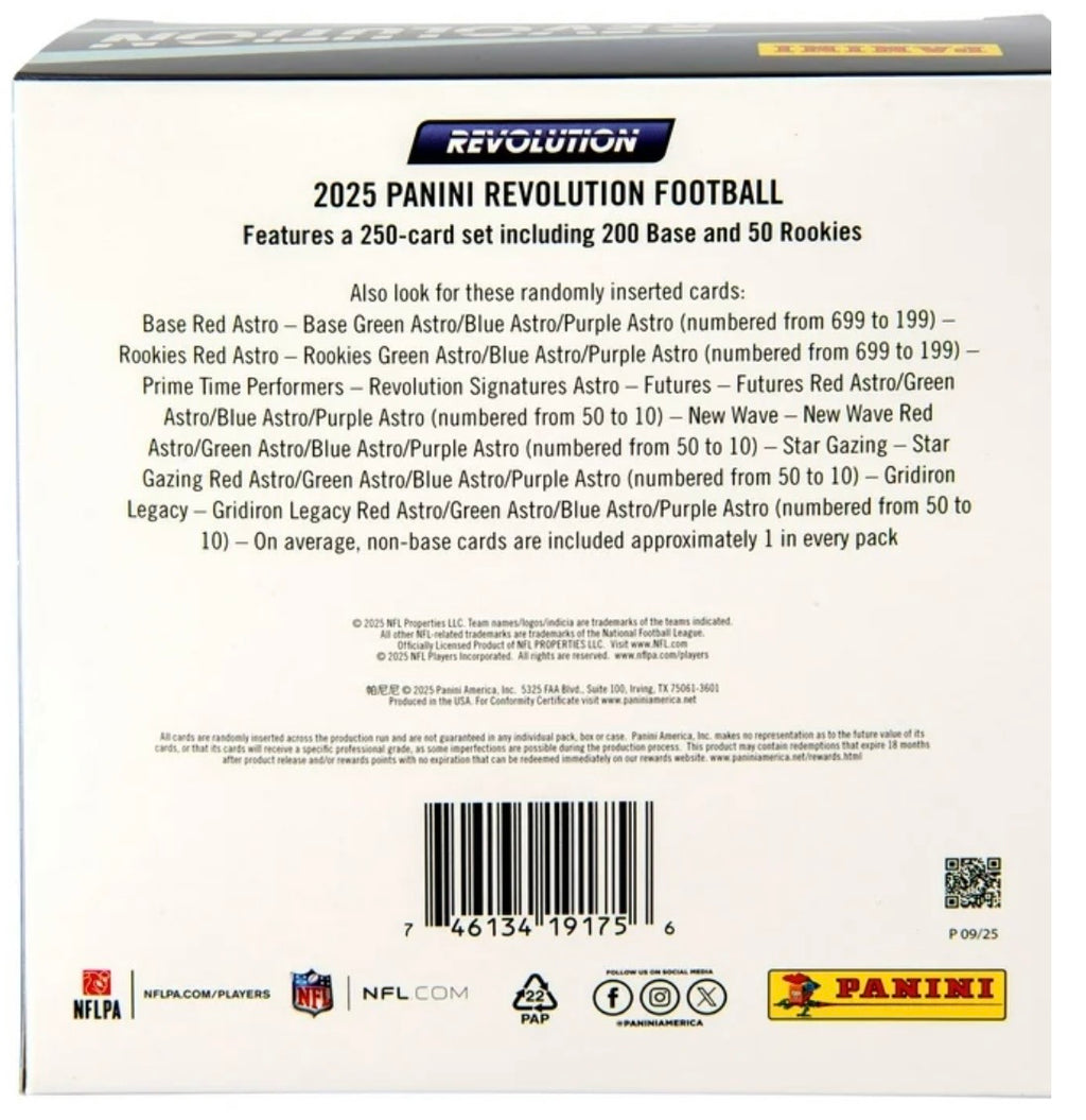 2025 Panini Revolution NFL Cards Mega Box