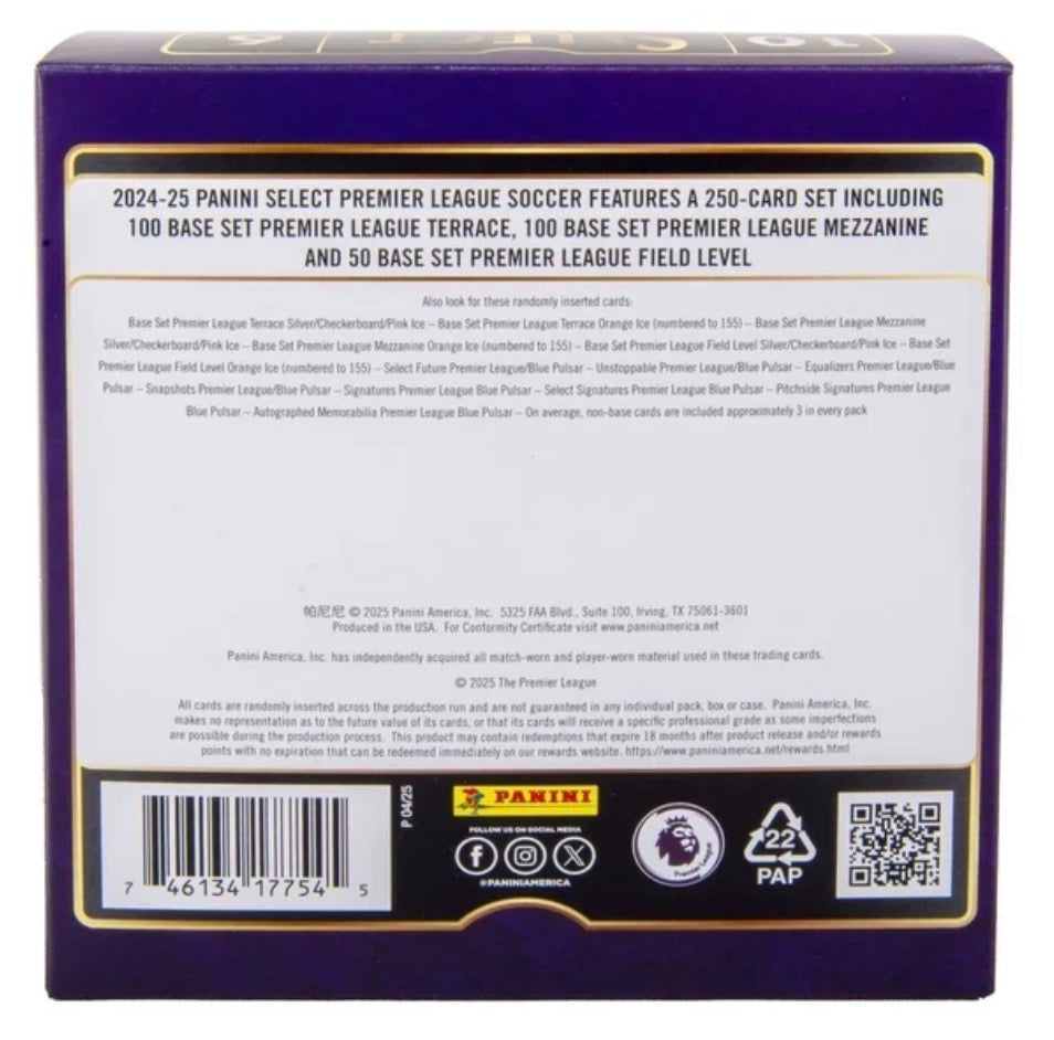 2024-25 Panini Select Premier League Soccer Cards Mega Box