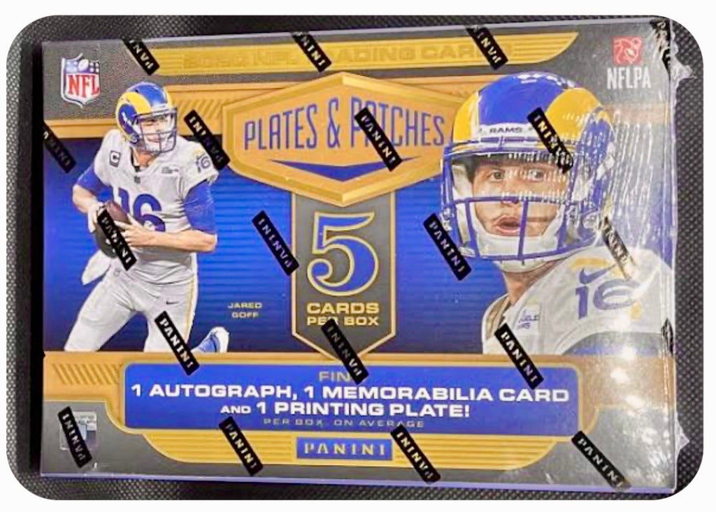 2020-21 Panini Plates & Patches NFL Cards Hobby Box