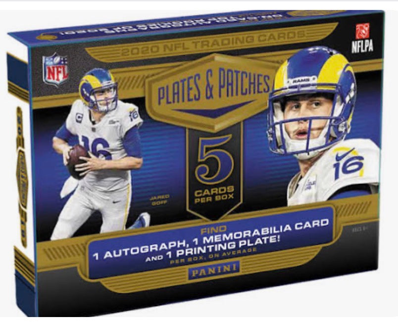 2020-21 Panini Plates & Patches NFL Cards Hobby Box